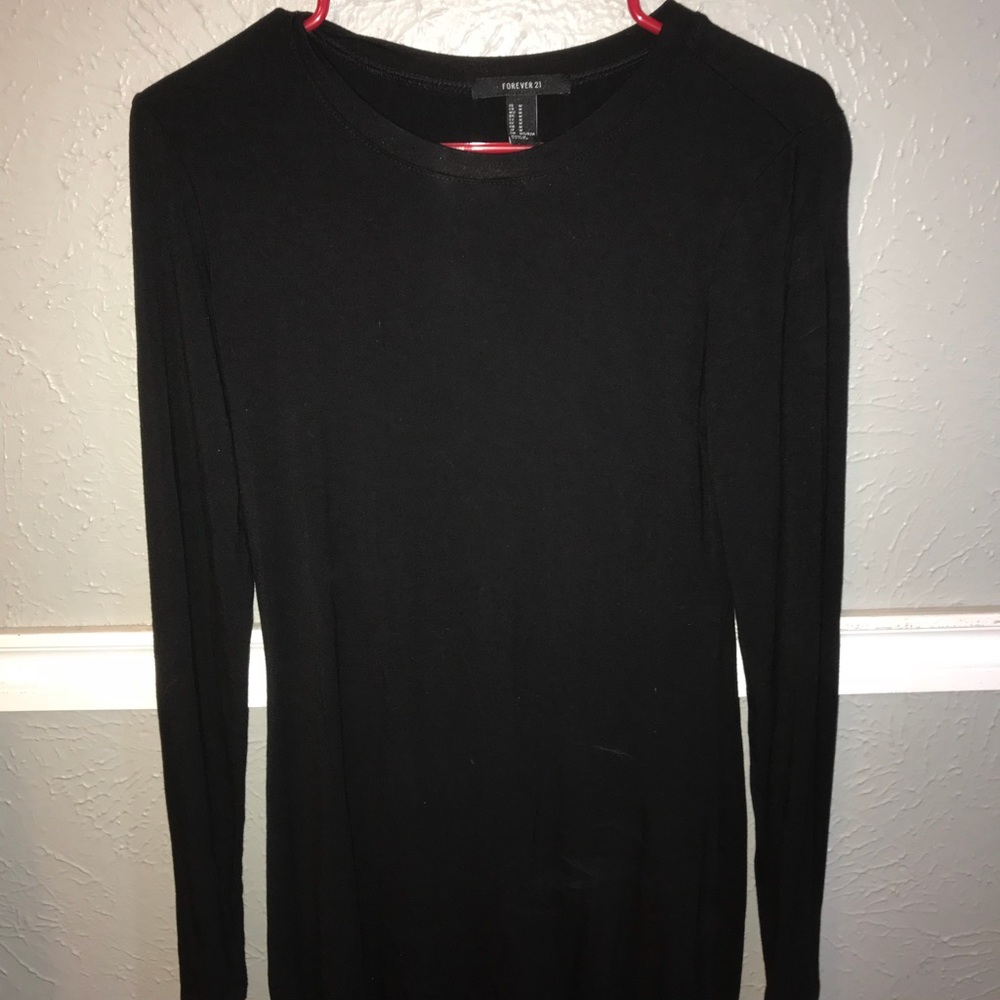 Long sleeve black forever 21 dress